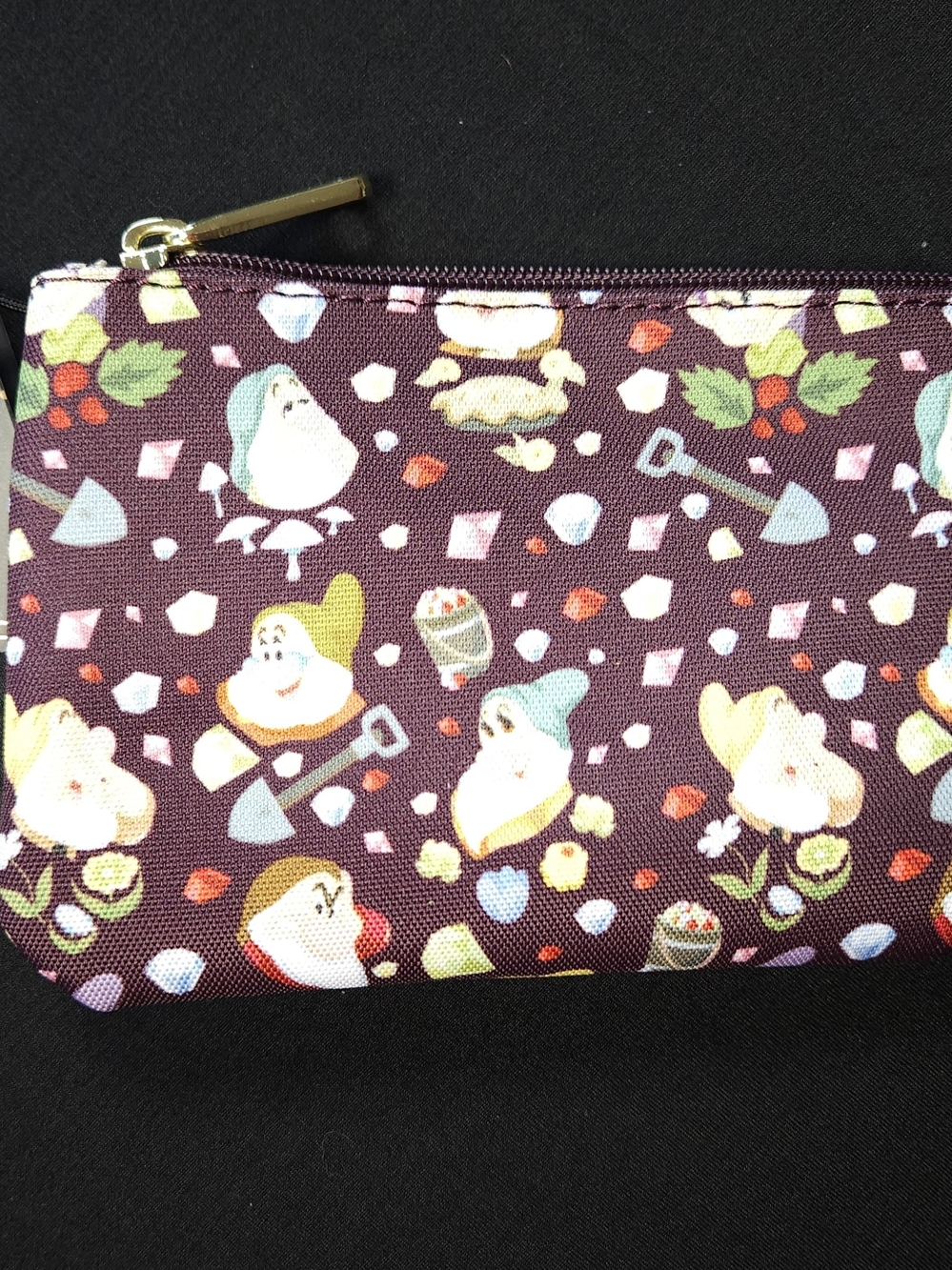 Loungefly Plum Floral & Character Zip Cosmetic Pouch